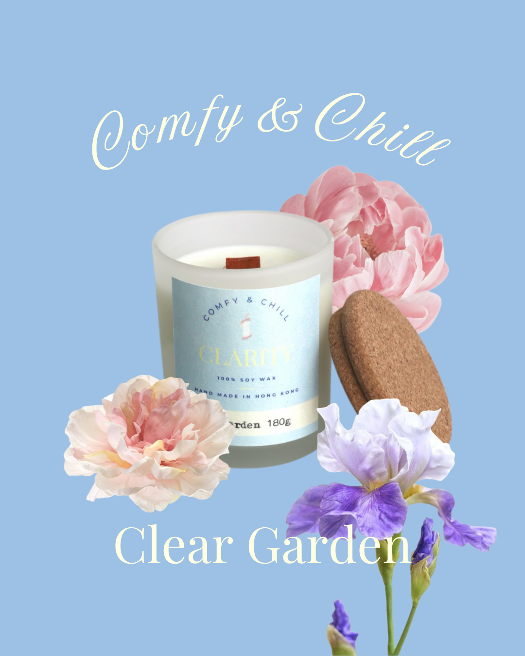 Clear Garden (Throat Chakra) Candle