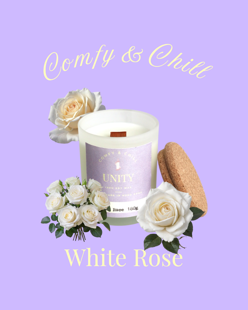 White Rose (Crown Chakra) Candle