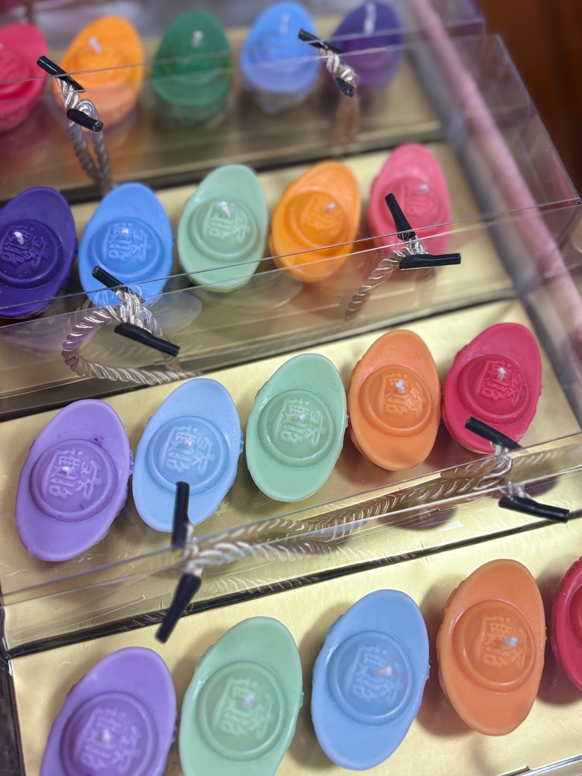 Rainbow Scented Candle Set/ 6 mini candles per set