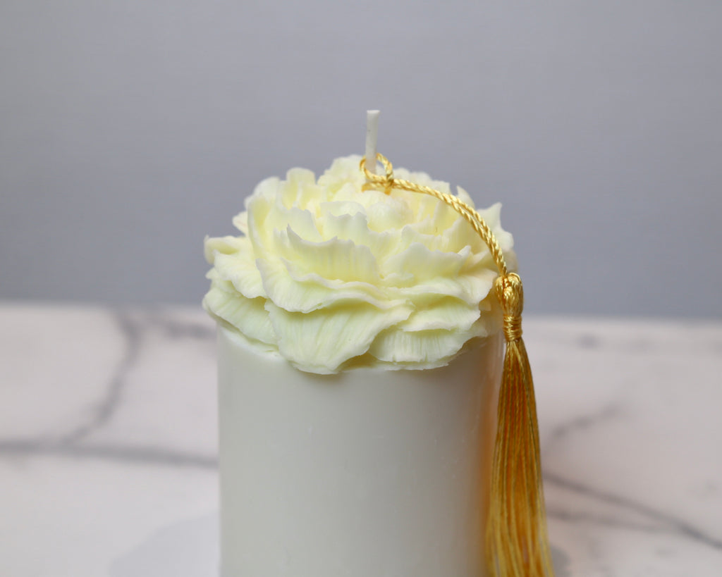 Rose Tassel Candle (Yellow)