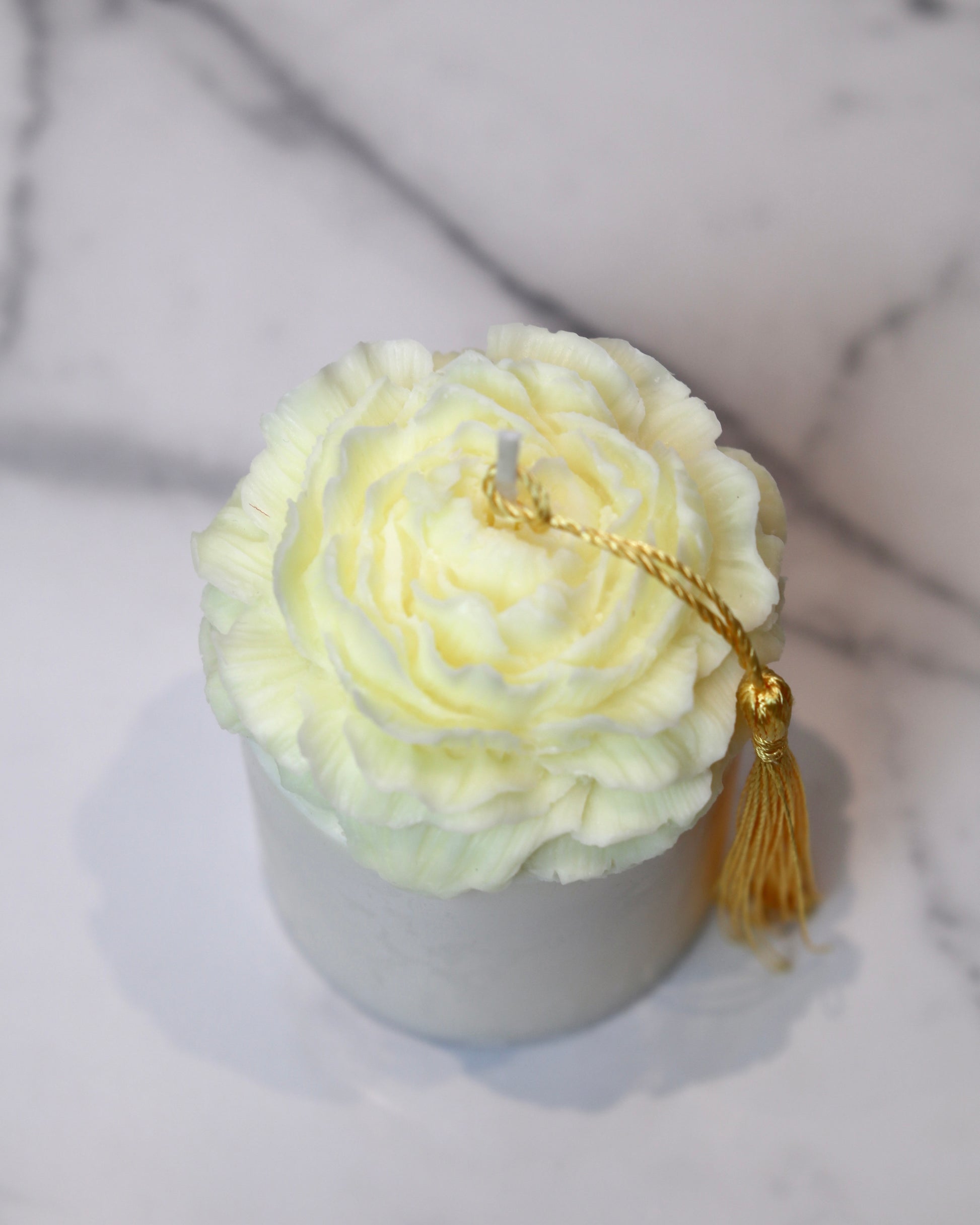 Rose Tassel Candle (Yellow)