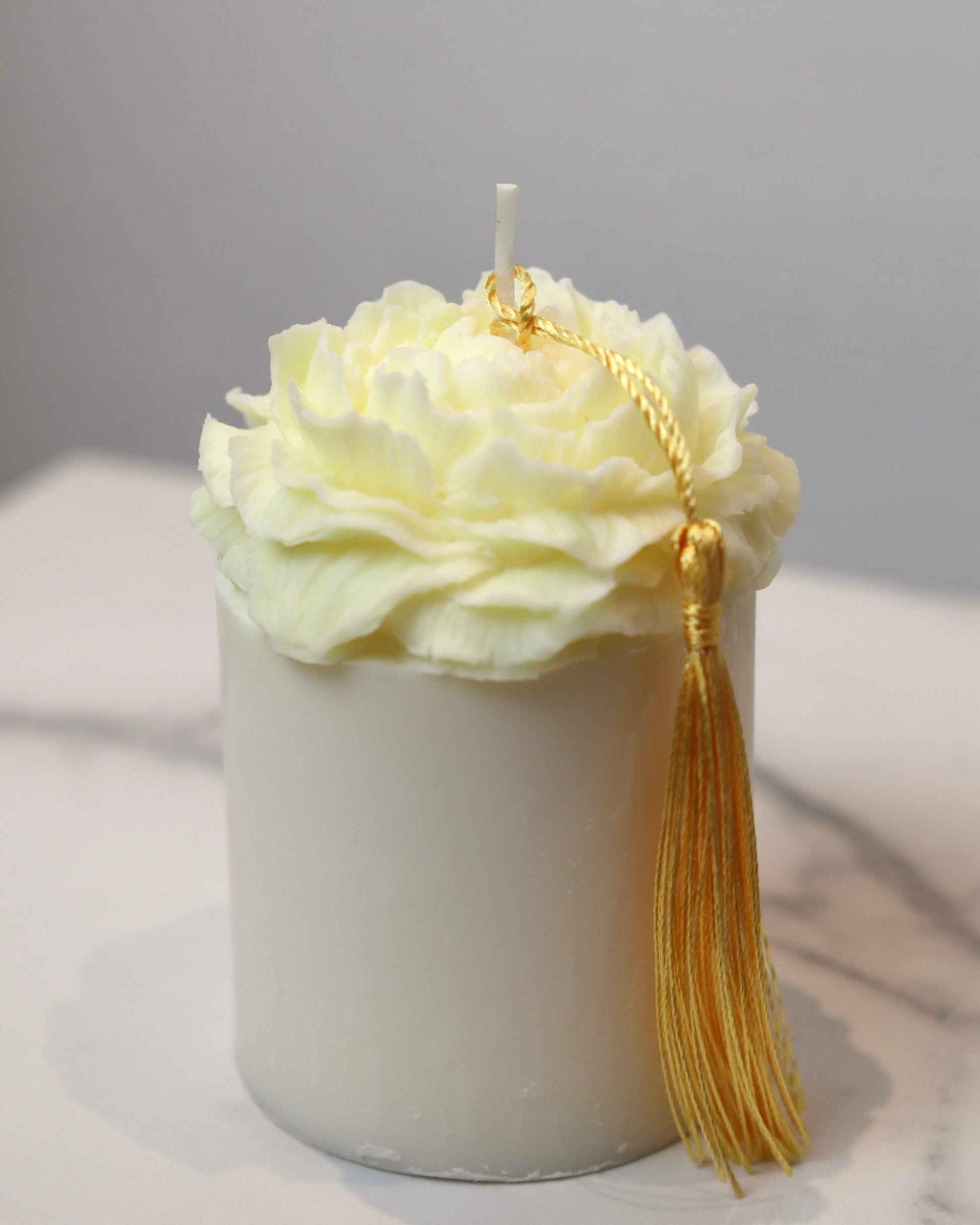 Rose Tassel Candle (Yellow)